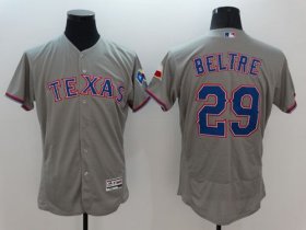 Wholesale Cheap Rangers #29 Adrian Beltre Grey Flexbase Authentic Collection Stitched MLB Jersey