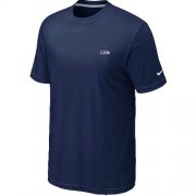 Wholesale Cheap Nike Seattle Seahawks Chest Embroidered Logo T-Shirt Blue