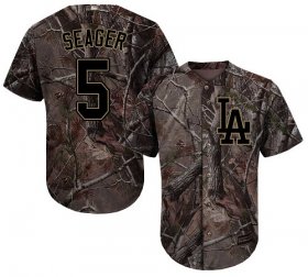 Wholesale Cheap Dodgers #5 Corey Seager Camo Realtree Collection Cool Base Stitched MLB Jersey