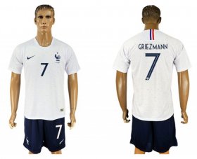 Wholesale Cheap France #7 Griezmann Away Soccer Country Jersey