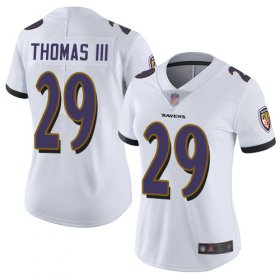 Wholesale Cheap Nike Ravens #29 Earl Thomas III White Women\'s Stitched NFL Vapor Untouchable Limited Jersey
