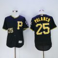 Wholesale Cheap Pirates #25 Gregory Polanco Black Flexbase Authentic Collection Stitched MLB Jersey