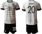 Wholesale Cheap Germany 20 GNABRY Home UEFA Euro 2020 Soccer Jersey