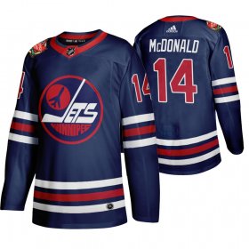 Wholesale Cheap Winnipeg Jets #14 Ab McDonald Men\'s 2019-20 Heritage Classic Wha Navy Stitched NHL Jersey