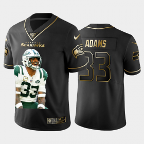 Cheap Seattle Seahawks #33 Jamal Adams Nike Team Hero Vapor Limited NFL 100 Jersey Black Golden