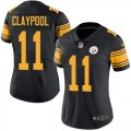 Wholesale Cheap Nike Steelers #11 Chase Claypool Black Women's Stitched NFL Limited Rush Jersey