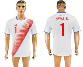 Wholesale Cheap Costa Rica #1 Navas K. Away Soccer Country Jersey