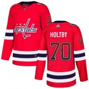 Wholesale Cheap Adidas Capitals #70 Braden Holtby Red Home Authentic Drift Fashion Stitched NHL Jersey