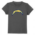 Wholesale Cheap Los Angeles Chargers Sideline Legend Authentic Logo Youth T-Shirt Dark Grey