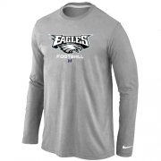 Wholesale Cheap Nike Philadelphia Eagles Critical Victory Long Sleeve T-Shirt Grey