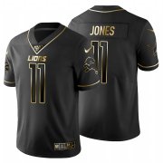 Wholesale Cheap Detroit Lions #11 Marvin Jones Men's Nike Black Golden Limited NFL 100 Jersey