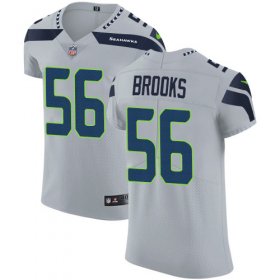 Wholesale Cheap Nike Seahawks #56 Jordyn Brooks Grey Alternate Men\'s Stitched NFL New Elite Jersey