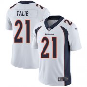Wholesale Cheap Nike Broncos #21 Aqib Talib White Men's Stitched NFL Vapor Untouchable Limited Jersey