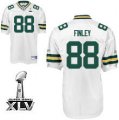 Wholesale Cheap Packers #88 Jermichael Finley White Super Bowl XLV Embroidered NFL Jersey