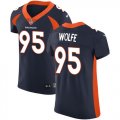 Wholesale Cheap Nike Broncos #95 Derek Wolfe Navy Blue Alternate Men's Stitched NFL Vapor Untouchable Elite Jersey