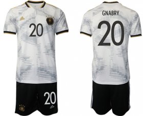 Cheap Men\'s Germany #20 Gnabry White Home Soccer Jersey Suit