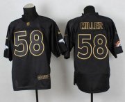 Wholesale Cheap Nike Broncos #58 Von Miller Black Gold No. Fashion Men's Stitched NFL Elite Jersey