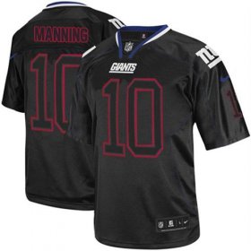 Wholesale Cheap Nike Giants #10 Eli Manning Lights Out Black Men\'s Stitched NFL Elite Jersey