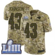 Wholesale Cheap Nike Rams #43 John Johnson Camo Super Bowl LIII Bound Men's Stitched NFL Limited 2018 Salute To Service Jersey