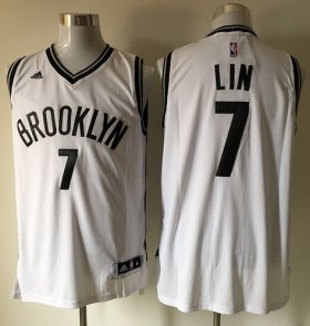 Wholesale Cheap Men\'s Brooklyn Nets #7 Jeremy Lin White Revolution 30 Swingman Basketball Jersey