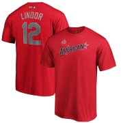Wholesale Cheap American League #12 Francisco Lindor Majestic Youth 2019 MLB All-Star Game Name & Number T-Shirt
