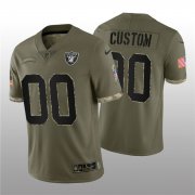 Wholesale Cheap Men's Las Vegas Raiders ACTIVE PLAYER Custom 2022 Olive Salute To Service Limited Stitched Jersey