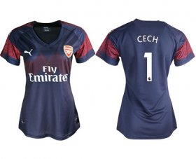 Wholesale Cheap Women\'s Arsenal #1 Cech Away Soccer Club Jersey