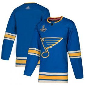 Wholesale Cheap Adidas Blues Blank Blue Alternate Authentic Stanley Cup Champions Stitched NHL Jersey