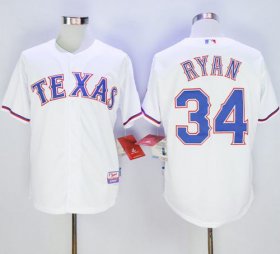 Wholesale Cheap Rangers #34 Nolan Ryan White Cool Base Stitched MLB Jersey