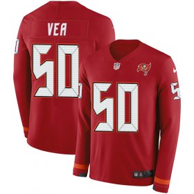 Wholesale Cheap Nike Buccaneers #50 Vita Vea Red Team Color Men\'s Stitched NFL Limited Therma Long Sleeve Jersey