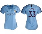 Wholesale Cheap Women's Manchester City #33 G.Jesus Home Soccer Club Jersey