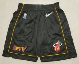 Wholesale Cheap Men\'s Miami Heat Black Diamond 2022 City Edition Swingman Stitched Shorts