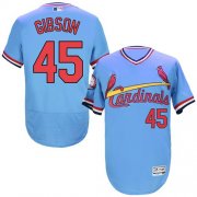 Wholesale Cheap Cardinals #45 Bob Gibson Light Blue Flexbase Authentic Collection Cooperstown Stitched MLB Jersey