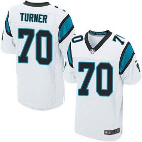 Wholesale Cheap Nike Panthers #70 Trai Turner White Men\'s Stitched NFL Elite Jersey