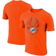 Wholesale Cheap Men's Miami Dolphins Nike Orange Fan Gear Icon Performance T-Shirt