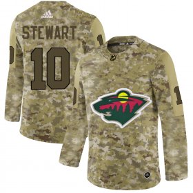 Wholesale Cheap Adidas Wild #10 Cam Stewart Camo Authentic Stitched NHL Jersey