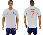 Wholesale Cheap England #7 Sterling Home Soccer Country Jersey