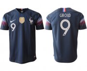 Wholesale Cheap France #9 Giroud Home Thai Version Soccer Country Jersey