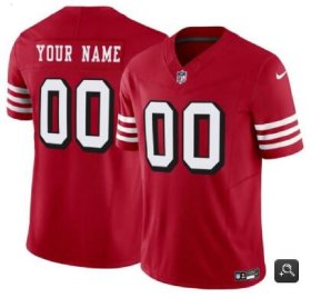 Wholesale Cheap Men\'s San Francisco 49ers Customized Scarlet 2023 F.U.S.E. Vapor Untouchable Alternate Limited Football Stitched Jersey