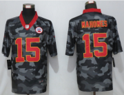 Wholesale Cheap Men's Kansas City Chiefs #15 Patrick Mahomes Camo Red Name 2020 Salute To Service Stitched NFL Nike Limited Jersey