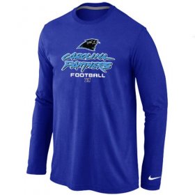 Wholesale Cheap Nike Carolina Panthers Critical Victory Long Sleeve T-Shirt Blue
