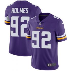 Wholesale Cheap Nike Vikings #92 Jalyn Holmes Purple Team Color Men\'s Stitched NFL Vapor Untouchable Limited Jersey