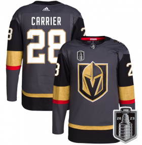 Wholesale Cheap Men\'s Vegas Golden Knights #28 William Carrier Gray 2023 Stanley Cup Final Stitched Jersey