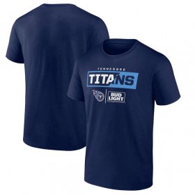 Wholesale Cheap Men\'s Tennessee Titans Navy x Bud Light T-Shirt