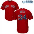 Wholesale Cheap Red Sox #34 David Ortiz Red Cool Base 2018 World Series Champions Stitched Youth MLB Jersey