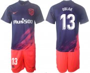 Wholesale Cheap Men 2021-2022 Club Atletico Madrid away purple 13 Soccer Jersey