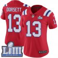 Wholesale Cheap Nike Patriots #13 Phillip Dorsett Red Alternate Super Bowl LIII Bound Women's Stitched NFL Vapor Untouchable Limited Jersey