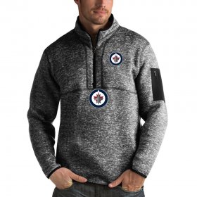 Wholesale Cheap Winnipeg Jets Antigua Fortune Quarter-Zip Pullover Jacket Charcoal