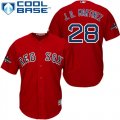 Wholesale Cheap Red Sox #28 J. D. Martinez Red New Cool Base 2018 World Series Stitched MLB Jersey