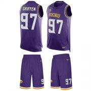 Wholesale Cheap Nike Vikings #97 Everson Griffen Purple Team Color Men's Stitched NFL Limited Tank Top Suit Jersey
